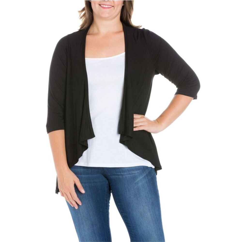 24seven Womens Plus Size Elbow Length Cardigan Sweater, NWT